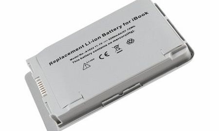 [11.1V 5200mAh Li-ion] Replacement Laptop/Computer/Notebook Battery for APPLE PowerBook G4 12`` Series, Compatible Part Numbers: 661-2787, 661-3233, A1022, A1060, A1079, M8984, M8984G, M8984G/A
